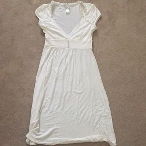 Ivory short sleeved dress